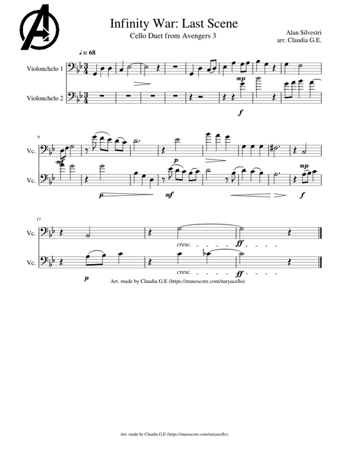 Infinity War: Last Scene - Porch (Cello duet)