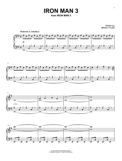 Iron Man 3 - Brian Tyler (Piano Solo)
