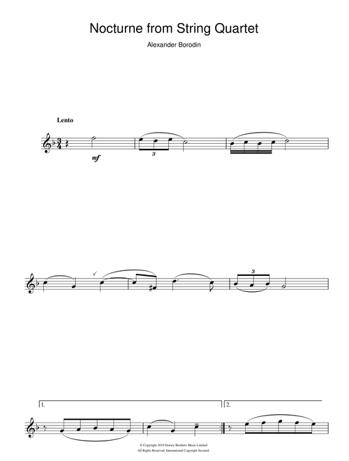 Nocturne From String Quartet No.2 - Alexander Borodin (Flute Solo)