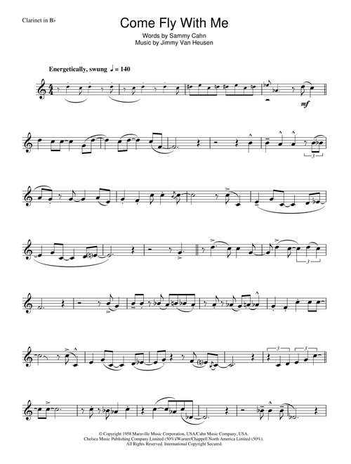 Come Fly With Me - Frank Sinatra (Clarinet Solo)