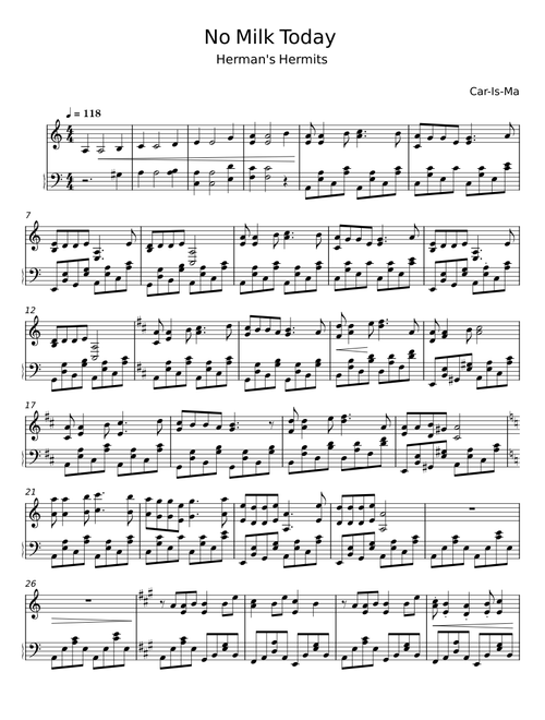 No milk today - Herman's Hermits