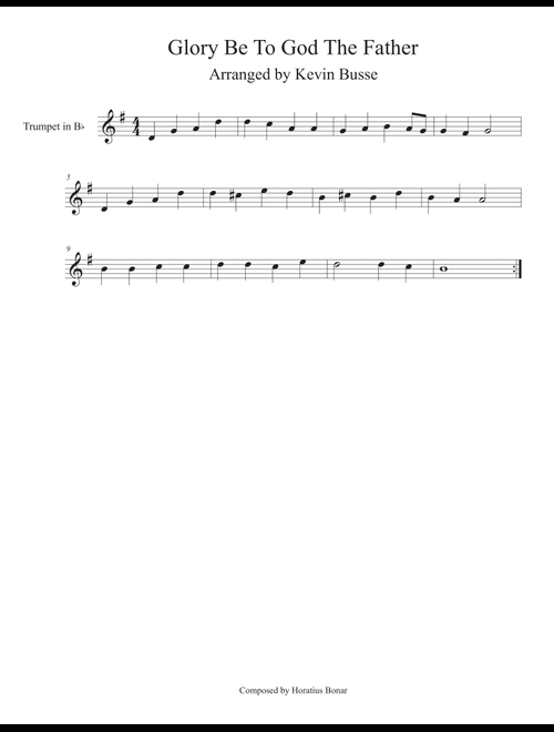 Glory Be To God The Father - Trumpet (Arr. Kevin Busse) (Trumpet Solo)