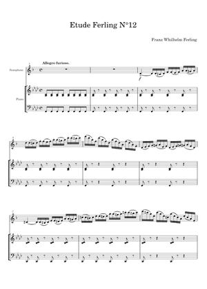 Ferling Etude No. 8 - Franz Wilhelm Ferling Sheet Music for Piano ...