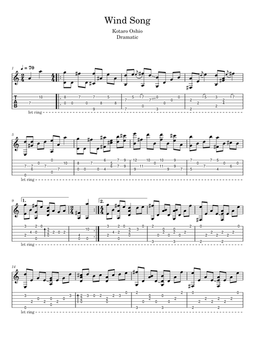 Wind song - Kotaro Oshio