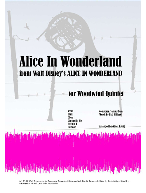 Alice In Wonderland from Walt Disney's ALICE IN WONDERLAND (Arr. Oliver König) - Bill Evans (Woodwind Ensemble)