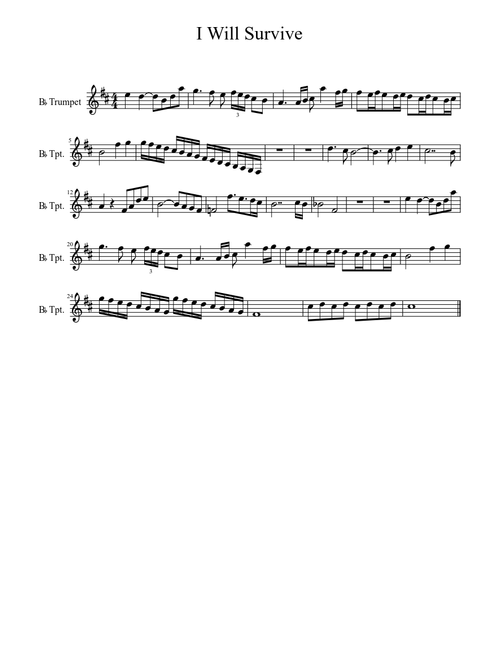 I Will Survive Trumpet Solo - Cake