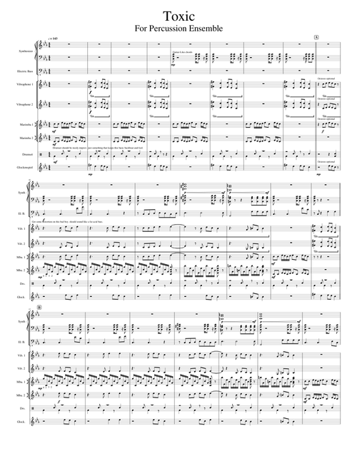 Toxic For Percussion Ensemble