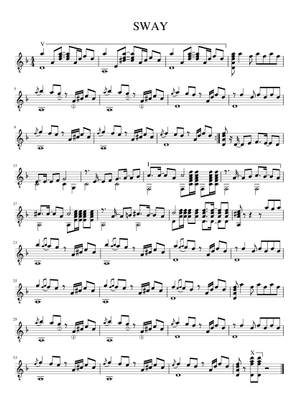 Sway Sheet Music for Piano, Trombone, Flute, Saxophone alto & more ...