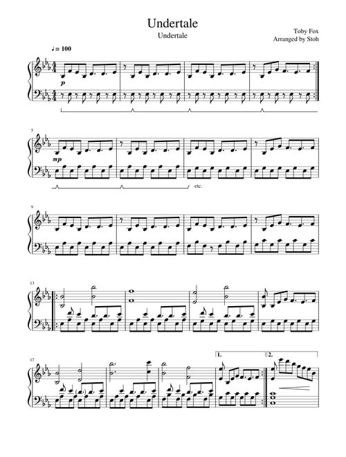 Undertale: Undertale (Piano)