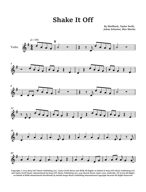 Shake It Off (Arr. Glauco Fernandes) - Taylor Swift (Violin Solo)