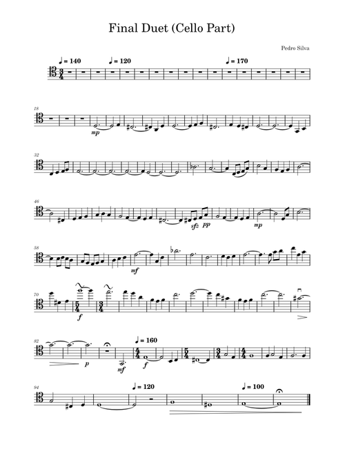 Final Duet – Pedro Silva Final Duet Cello Part