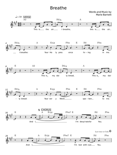 Breathe - Marie Barnett