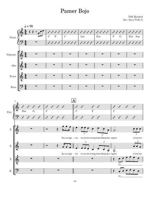 Pamer Bojo - SATB
