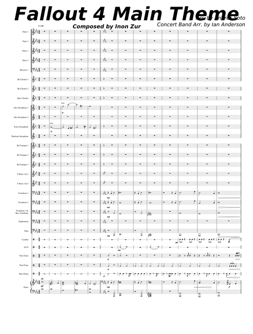 Fallout 4 Main Theme for Concert Band (Complete)