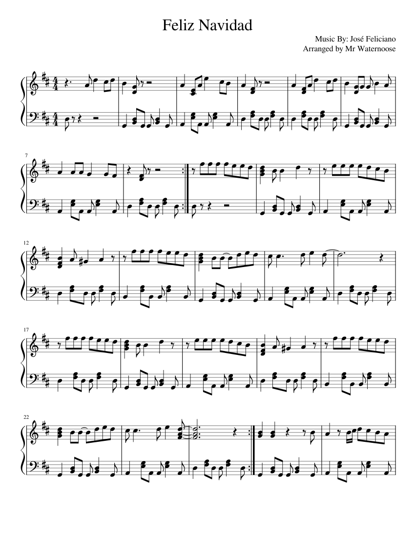 Impermeable Subjetivo Bueno Feliz Navidad Piano Solo - piano tutorial