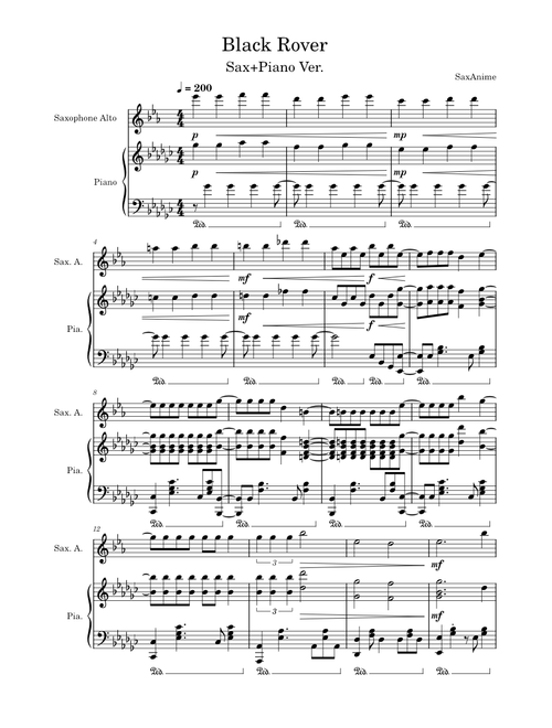 Black Rover Sax/Piano - Black Clover OP3