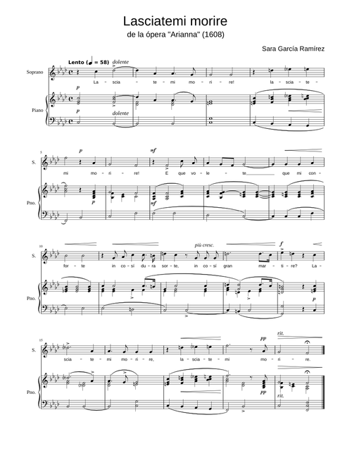 Lasciatemi morire – Claudio Monteverdi Lasciatemi morire- Claudio Monteverdi