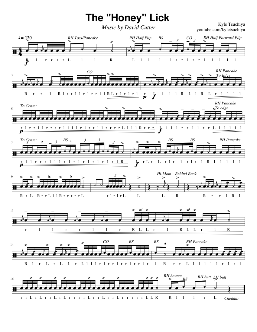 The Honey Lick Sheet Music For Snare Drum Solo Musescore