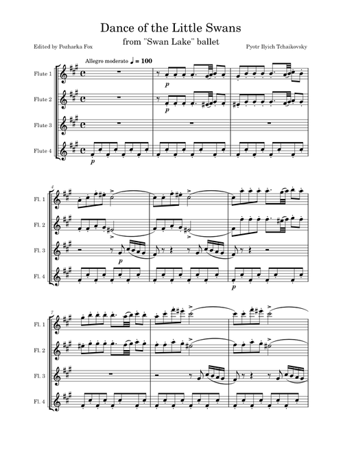"Swan Lake" ballet (Dance of the Little Swans) – Pyotr Ilyich Tchaikovsky