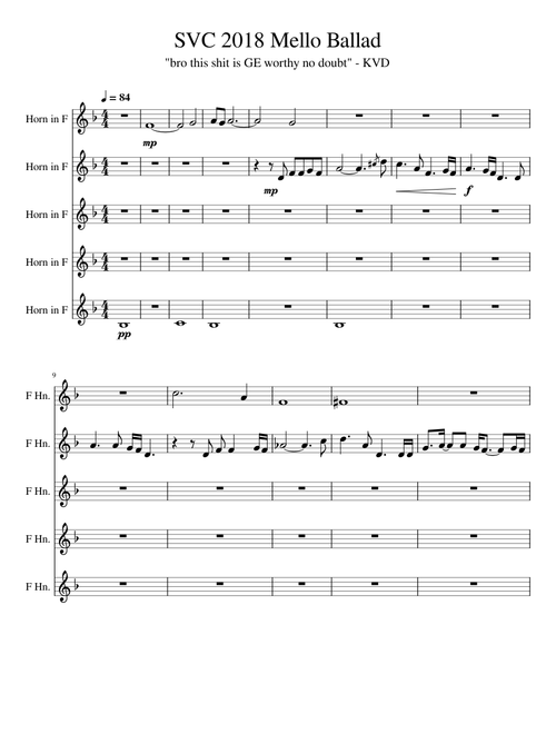 Babylon Ballad but every part is Mellophone