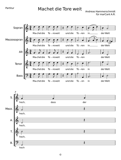 Machet die Tore weit - Andreas Hammerschmidt