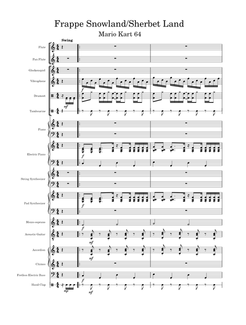 Frappe Snowland/Sherbet Land - Mario Kart 64 (Arrangement)