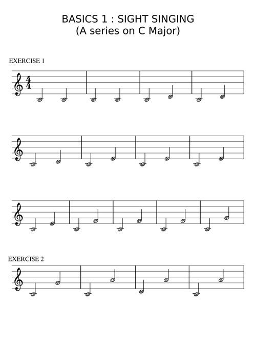 BASICS 1  SIGHT SINGING