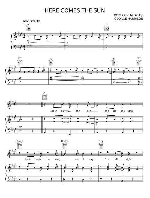 HERE COMES THE SUNы – GEORGE HARRISON