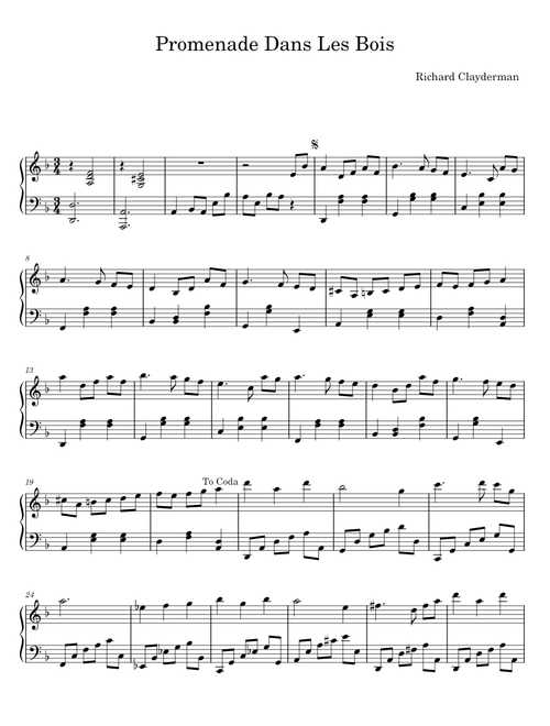 Promenade Dans Les Bois - Richard Clayderman