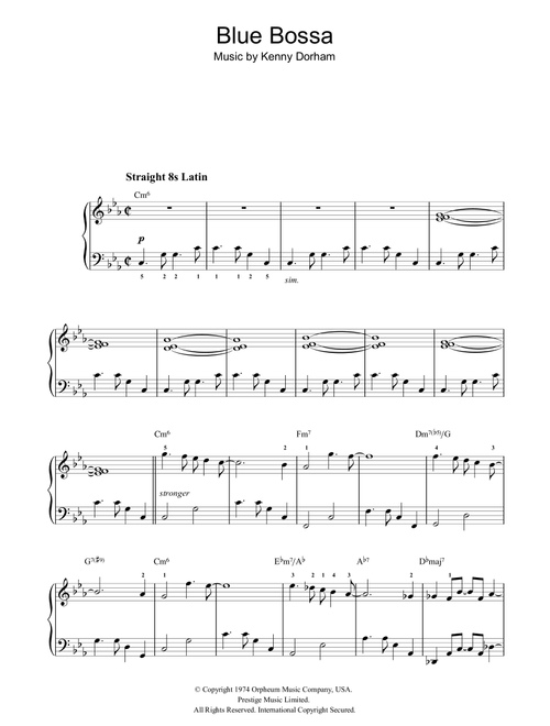Blue Bossa - George Benson, Joe Henderson (Piano Solo)