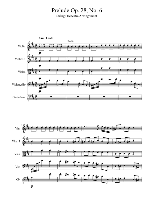 Prelude Op. 28, No. 6 Chopin