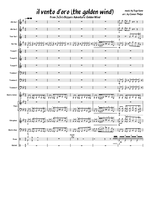 [WIP] il vento d'oro (the golden wind) [arranged for big band/jazz ensemble]