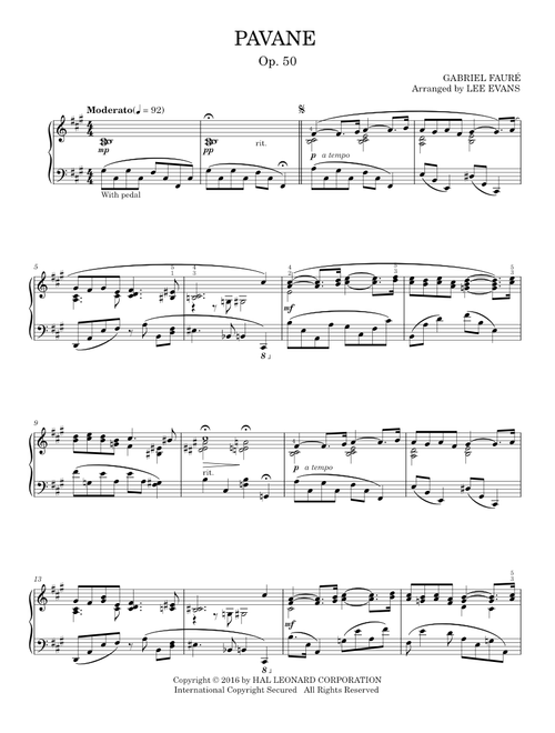 Pavane, Op.50 - Gabriel Fauré (Piano Solo)