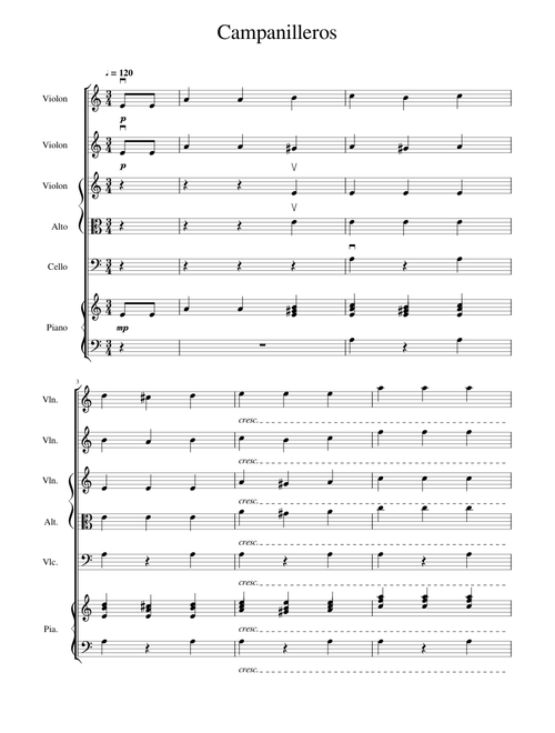 Campanilleros  simple cuerdas y piano