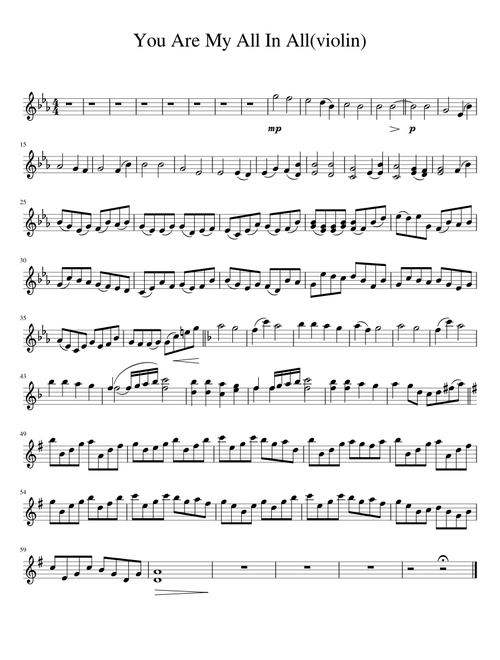 You Are My All In All (violin 1 and 2)