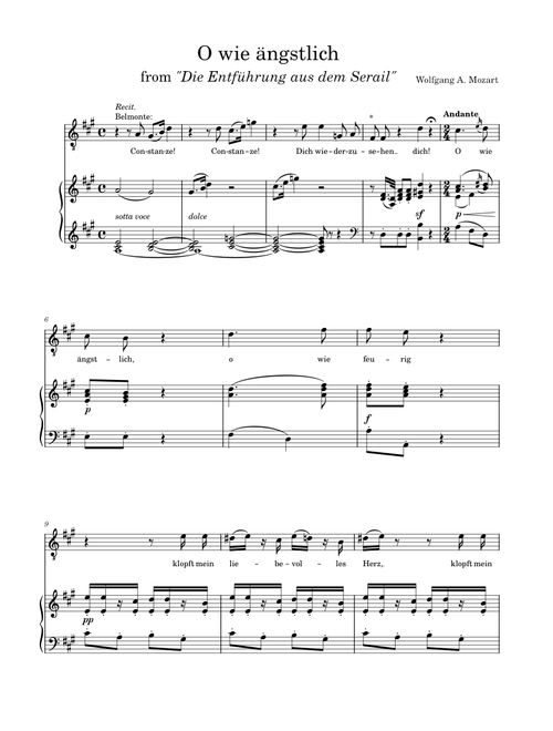 O wie ängstlich from "Die Entführung aus dem Serail"