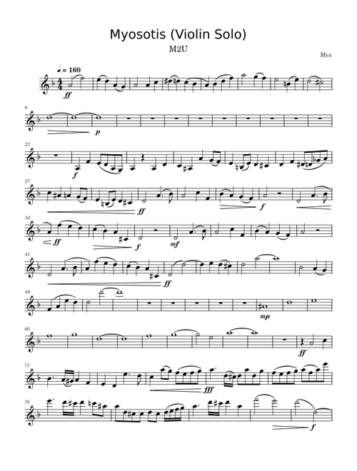 Myosotis – M2U (Violin Solo)