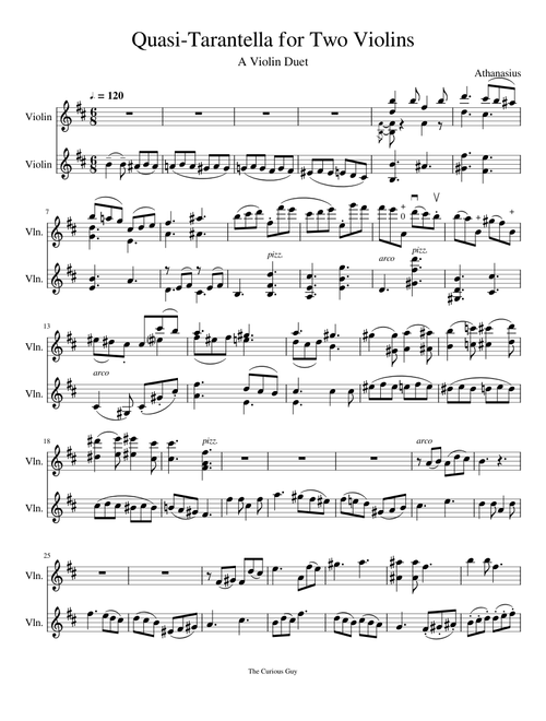 Quasi-Tarantella for Two Violins
