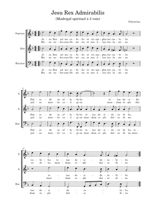 Jesu Rex admirabilis – Giovanni Pierluigi da Palestrina