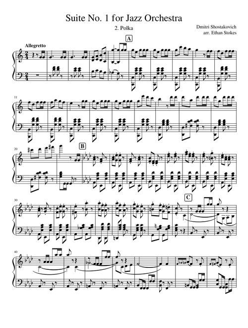 Polka from Suite No. 1 for Jazz Orchestra by Shostakovich