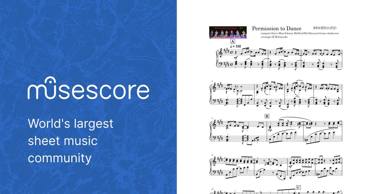 Permission to Dance - BTS Sheet music for Piano (Solo