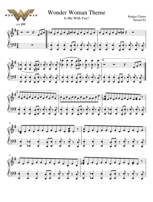 Wonder Woman Theme - Batman vs. Superman - Hans Zimmer and Junkie XL - Piano Solo