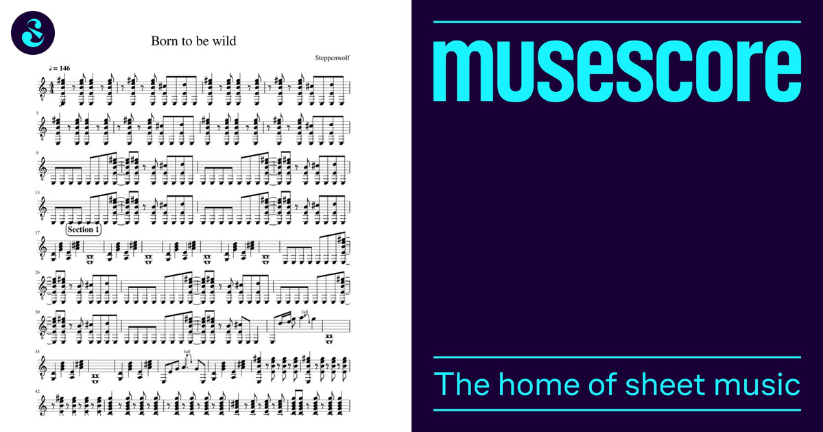 Born to be wild Sheet Music for Guitar (Solo) | MuseScore.com