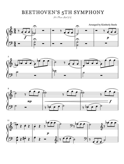 Best Recital: Beethoven's 5th Symphony (Arr. Kimberly Steele) - Ludwig van Beethoven (Piano Solo)