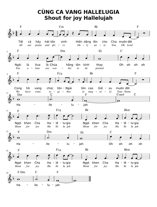 Cung ca vang Hallelujah