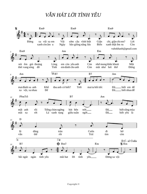 VẪN HÁT LỜI