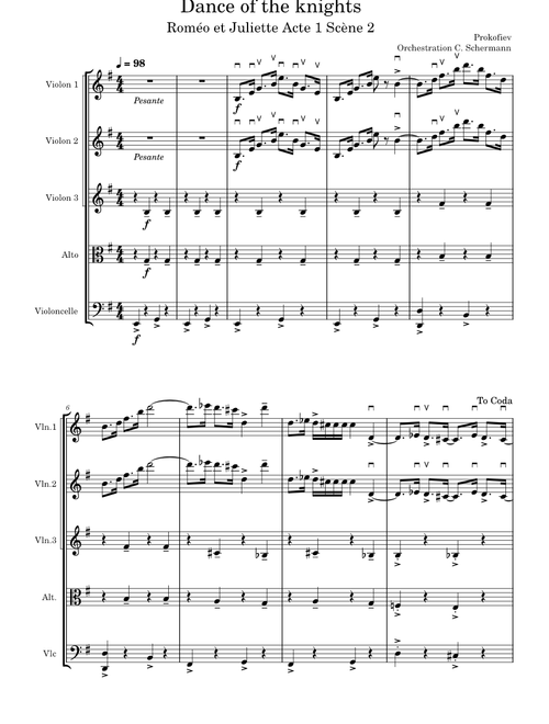 Romeo and Juliet, Op 64, No 13, Dance of the Knights – Sergei Prokofiev
