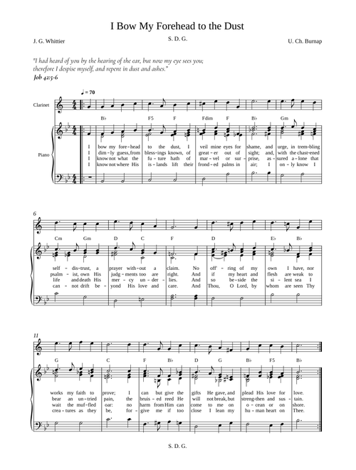 I bow my forehead to the dust – psalm étude