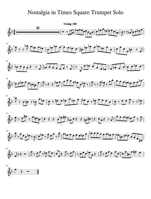 Nostalgia in Times Square Trumpet Solo