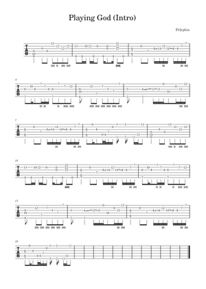 Playing God – Polyphia Playing God (Fixed) Sheet Music and Tab for ...